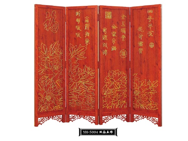 铝艺屏风YH-5004双面反雕